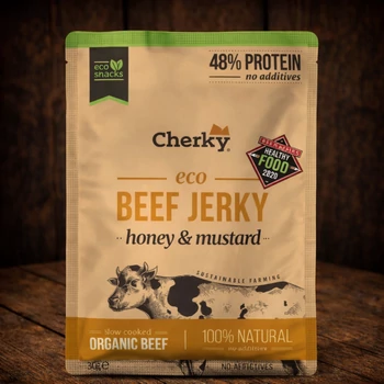 CHERKY BEEF JERKY - Méz, mustár 30g